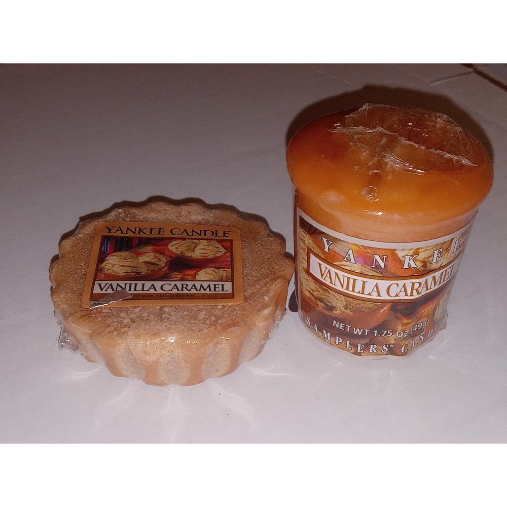Yankee Candle Vanilla Caramel Wax Melt Tart & Votive
